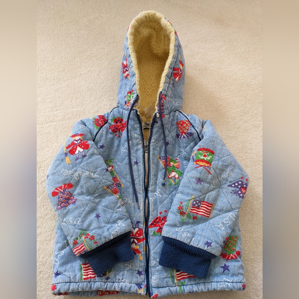 Vintage coat Polara jacket toddler patriotic 70s Americana Nostalgia